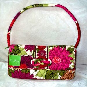 Vera Bradley Knot Just a Clutch Hello Dahlia Pink flower Shoulder bag purse NEW!